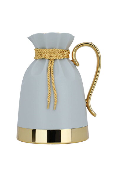 Alsaif Gallery Everest Balqis Thermos, 1 liter, golden handle, thermal glass ...