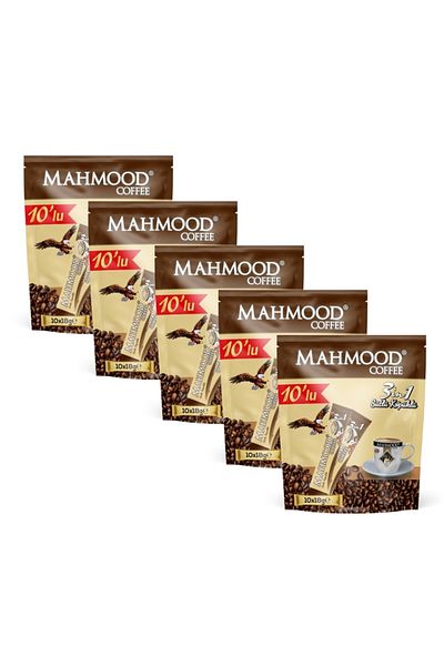 Mahmood Milk Sparkling Coffee 3 in 1 - 18 g X 10 Pieces X 5 Pack