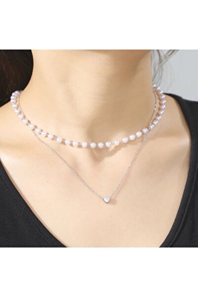 Shiklik MODA قلادة على شكل قلب من اللؤلؤ: تقديم الحب والأناقة معًا