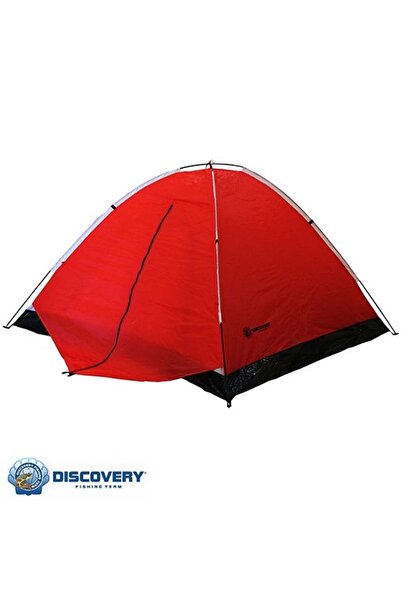 DFT 3 Kişi Tek Kat Kırmızı Çadır 220x200 70x130cm