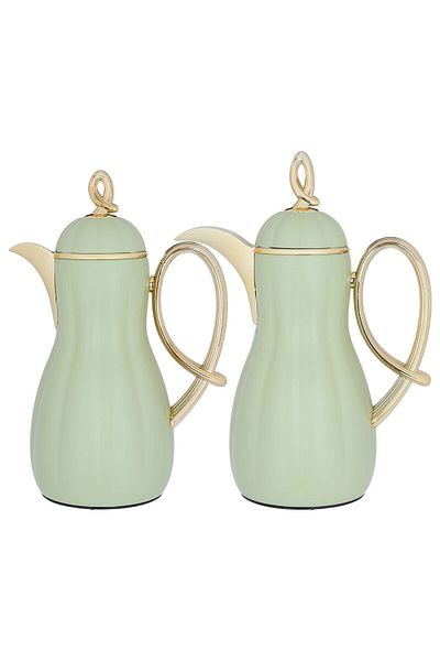 Alsaif Gallery Arwa Al Saif Gallery Thermos Set, 2 Pieces - Light Green