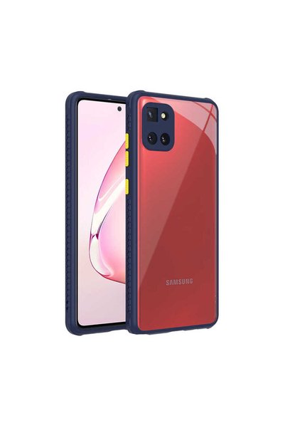 Techaks جراب Zore Kaff لهاتف Galaxy A81 (Note 10 Lite) - أزرق داكن