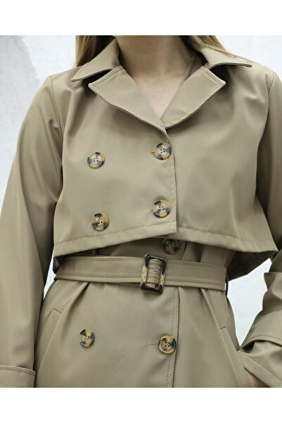 QUBERZ İkli Su Geçirmez Bondit Trençkot Vizyon