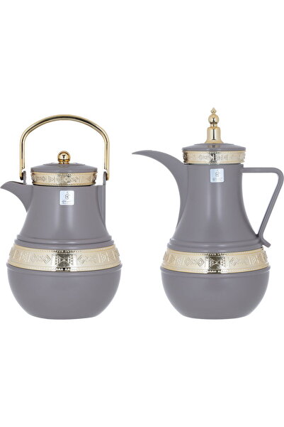 Alsaif Gallery I Hope For A Two-Piece Gold Cappuccino Thermos Set
