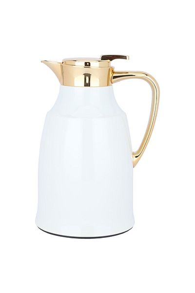 Alsaif Gallery Diriyah Thermos White Pearl And Gold 1 Liter