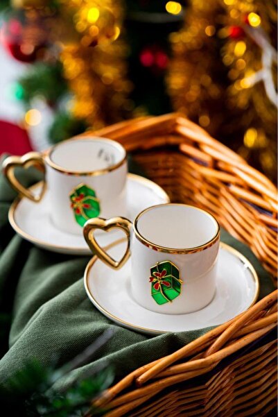 ACAR NOEL YEŞİL PAKET 2 KİŞİLİK TÜRK KAHVESİ FİNCANI