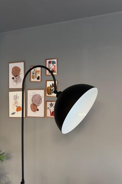 Bamyum Siyah Lambader Hareketli Başlık Sehpalı Modern Dekoratif Metal Oturma Odası Çalışma Odası