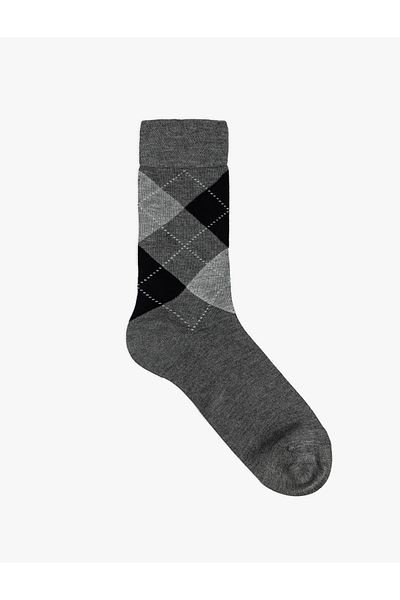 Koton Diamond Patterned Viscose Mixed Socket Bamboo Socks