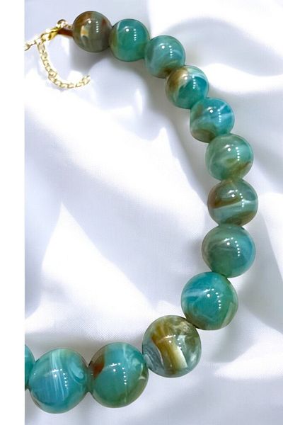 PETEK AKSESUAR Basic Acrylic Ball Necklace