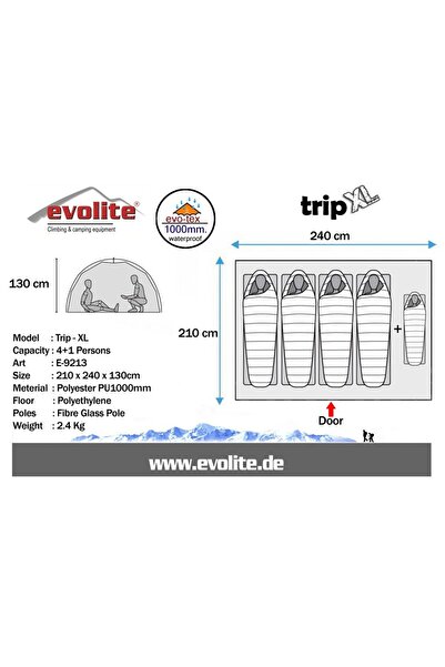 Evolite Trip Xl Monodome 4 1 Kişilik Kamp Çadırı