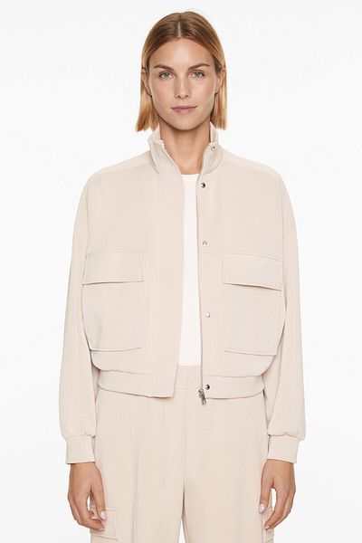 Oysho Modal içeren brushed cepli ceket
