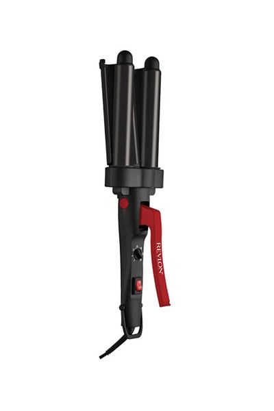Revlon Iron Curler 3 Barrel Jumbo Hair Waver, Tourmaline Ceramic Coating, 30 Heat Settings RVIR3056