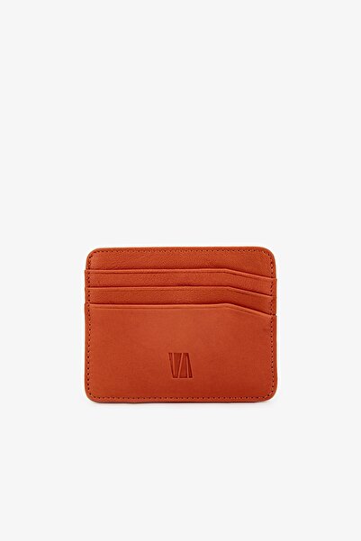 Valmenti Men's Genuine Leather Orange Card Holder