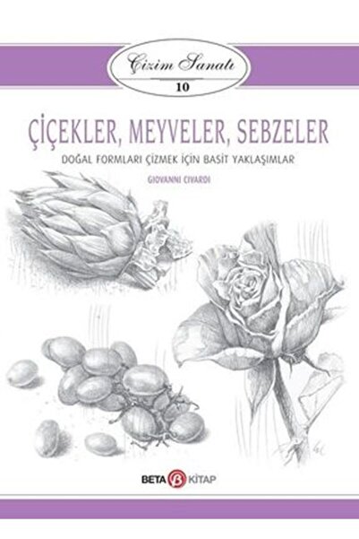 Timaş Yayınları Çizim Sanatı Serisi 10 - Çiçekler, Meyveler ve Sebzeler