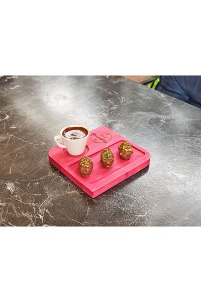 Davi Ahşap Wooden Tea-Coffee Presentation Plate