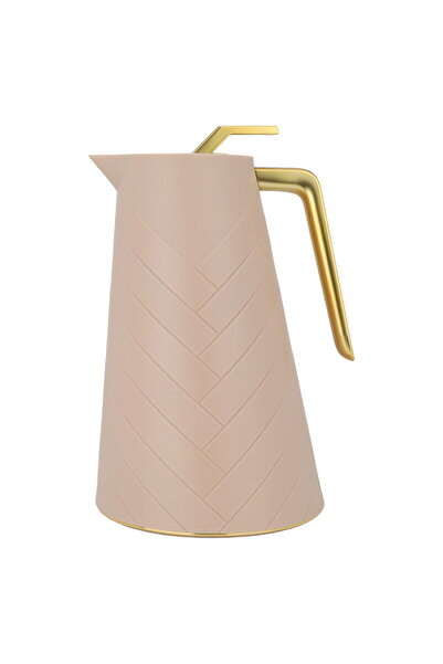 Alsaif Gallery Glory Pro Thermos Light Brown Golden Handle 1.5 Liter