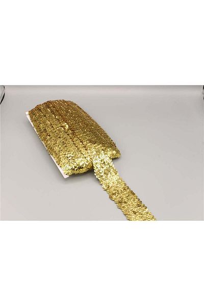 Gül 5 Row Stamps Ribbon - 12 m Gold