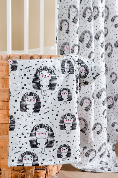 Lunanino 100% Cotton Set of 2 Muslin Baby Blanket Baby Blanket Multi-Purpose Blanket 100X100 Size Soft Texture