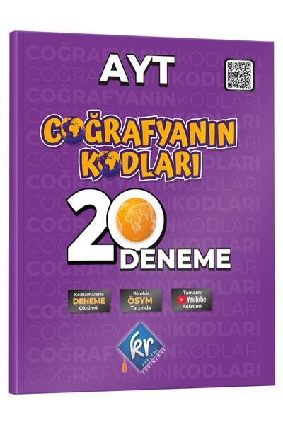 KR Akademi Yayınları Coğrafyanın Kodları Ayt Coğrafya Çözümlü 20 Deneme
