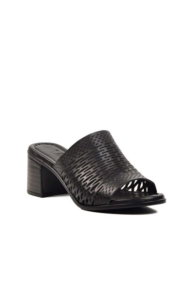 Voyager 9723 Women's Leather Slippers Black