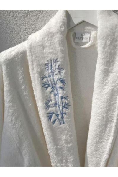 Nurpak Σετ Οικογενειακό Μπουρνούζι Bamboo 10 Piece Blue-Cream Boxed