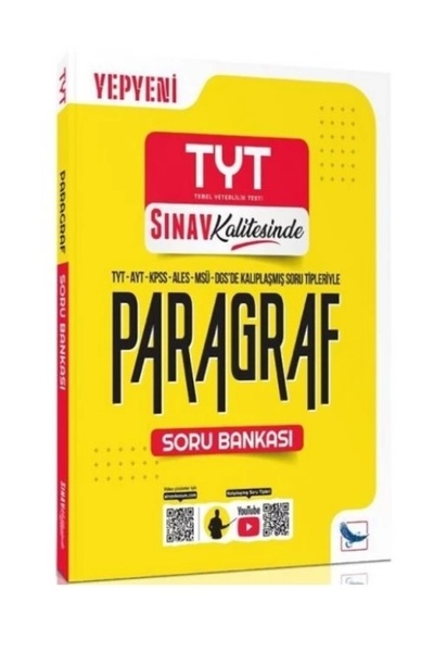 Sınav Yayınları SINAV - 2024 SINAV KALİTESİNDE TYT PARAGRAF SORU BANKASI