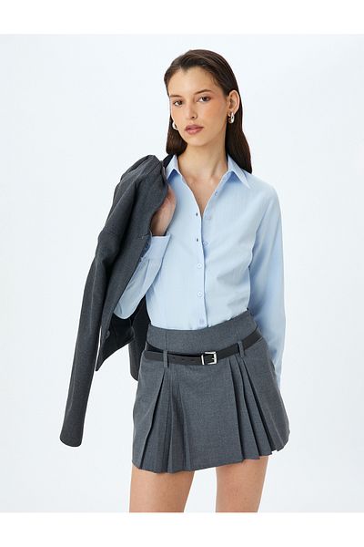 Koton Klasická popelínová košile Slim Fit s dlouhým rukávem