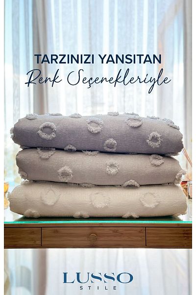 lusso stile Perne cu pompon 40x40 cm - 2 buc