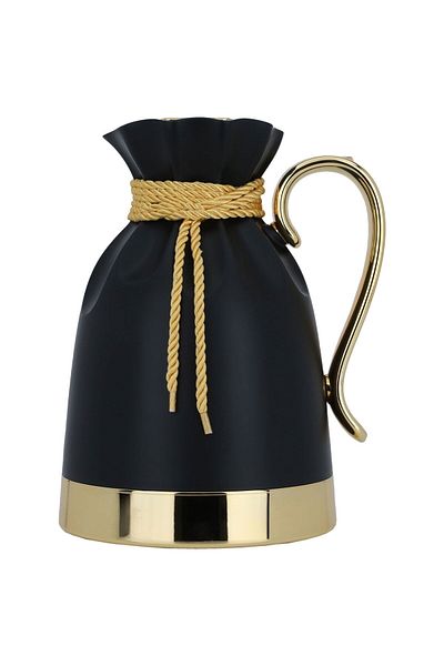 Alsaif Gallery Balqis Thermos Black And Gold 1 Liter