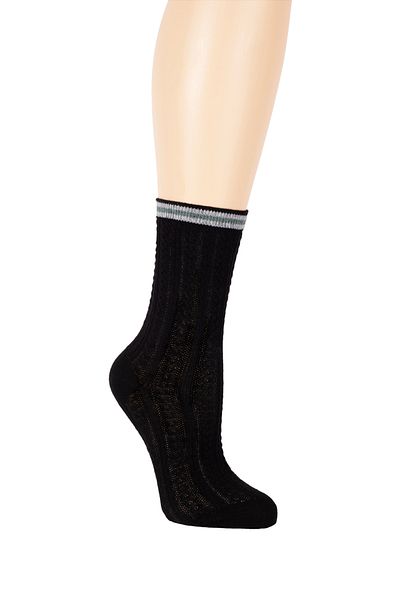 SUWEN Cable Knit Socket Socks
