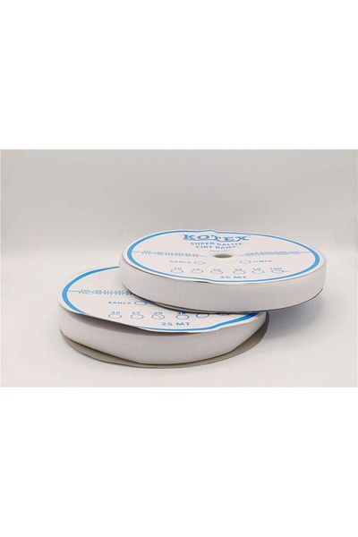 Gül 25 m White Velcro Tape - 3 cm
