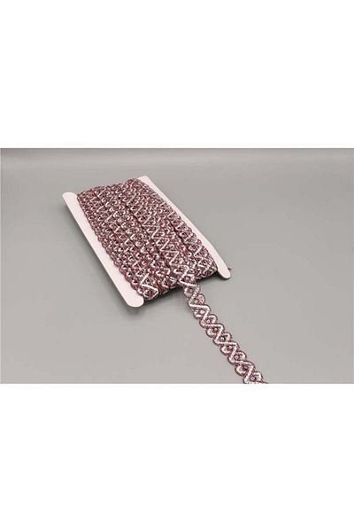 Gül Burgundy Sequin Strip 4405 - 20 m