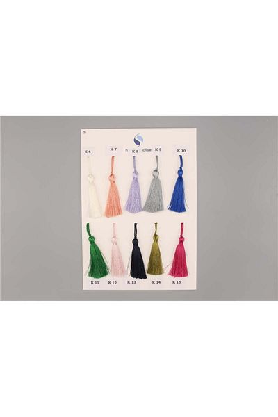 Gül 7 cm Saks Colored Polyester Tassel