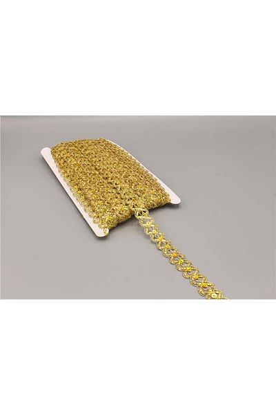 Gül 4405-Stamped Ribbon - 20 m Gold