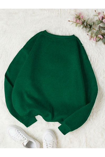 MODARİCH Φούτερ Michigan 1971 - Nefti Green Oversize Crew Neck