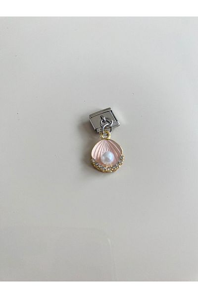 kubotique Stainless Steel Bracelet Charm with Italian Pearls - Oyster Series