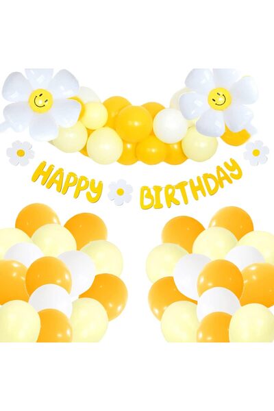 BEST PARTİ DOĞUM GÜNÜ PARTİ SÜSLERİ لافتة عيد ميلاد سعيد إيفا ومجموعة بالونات...