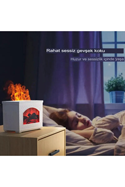 VOOKA Şömine Görünümlü Hava Nemlendirici Ultrasonik Ortam Nemlendirici Oda Nemlendirici