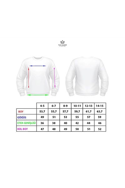 The Champ Clothing Черен детски суитшърт с кръгло деколте, полар, голям размер