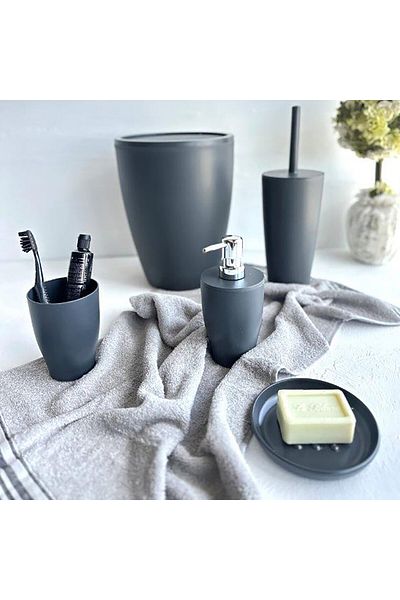 Prima Nova Σετ μπάνιου 5 τεμαχίων Grey Pure - Home M-sas14-07