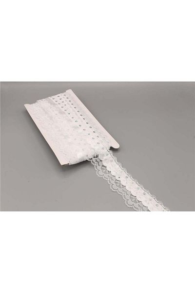 Gül White Lace Sequin Ribbon 3312 - 13 m
