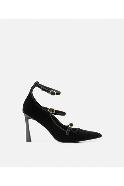 İpekyol Metal tokalı sivri burun topuklu ayakkabı