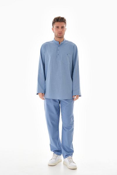 BESEDU Men's Linen Hac and Umre Suit