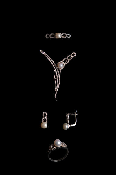 Sinemkacay 925 AYAR GÜMÜŞ RODYUM (BEYAZ ALTIN) KAPLAMA İNCİ UÇLARI