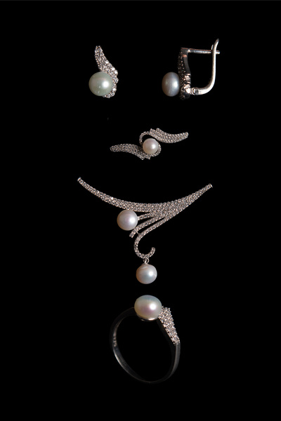 Sinemkacay 925 AYAR GÜMÜŞ RODYUM (BEYAZ ALTIN) KAPLAMA İNCİ UÇLARI