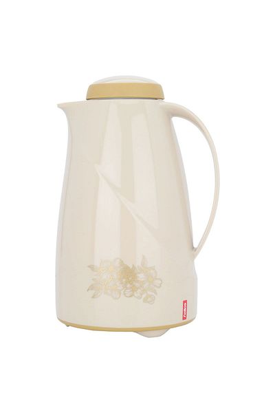 Helios German Thermos Beige Rose Pattern 1.5 Litres