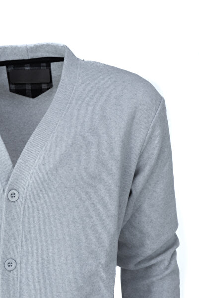 Oppland Чоловічий зимовий кардиган з кишенями, бавовняний, в'язаний, на ґудзиках, класичний, зручний крій, повний фасон