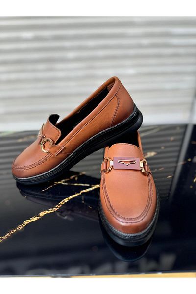 Emel Yıldız Brooched Women's Leather Shoes