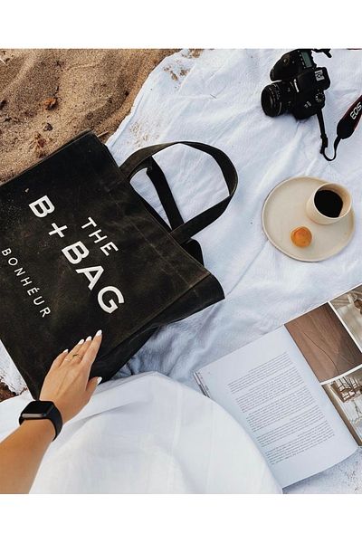 Bonheur Canvas Parisian Night Medium Tote Bag