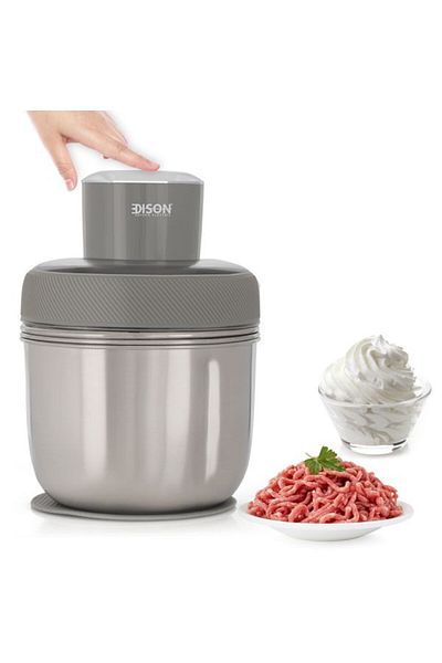 Edison Edison Food Processor 3 Bowls, Gray, 350 Watts